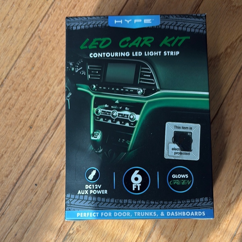 Hype LED Car Kit with Green Contouring Light Strip